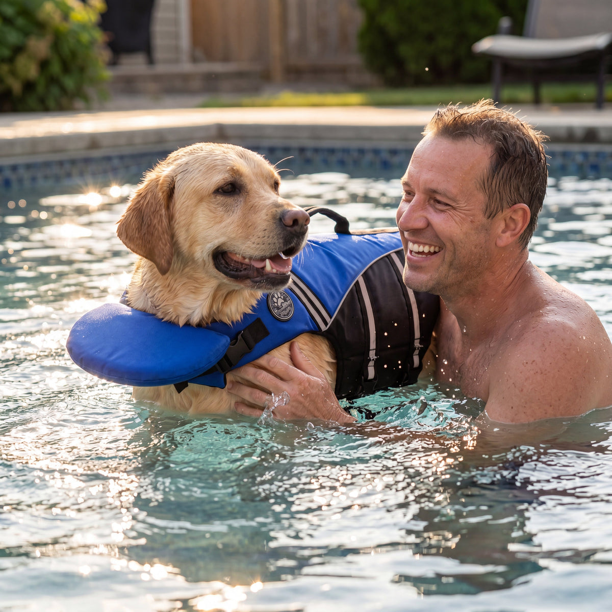 Dog Life Jacket with Padded Chin Float
