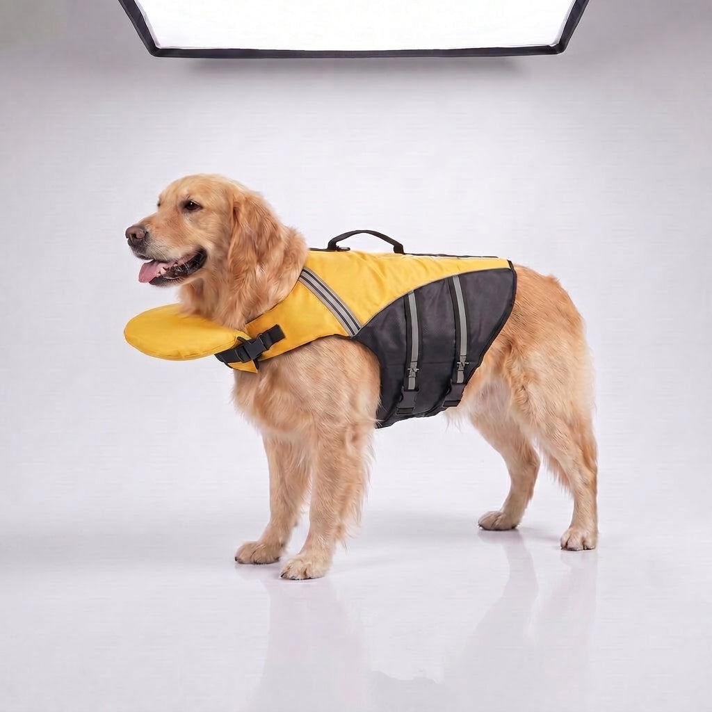 Dog Life Jacket with Padded Chin Float