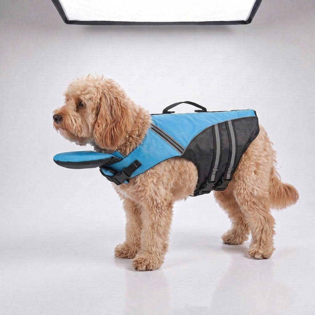 Dog Life Jacket with Padded Chin Float