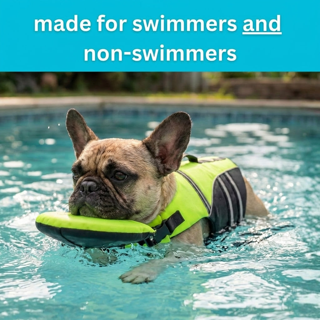 Dog Life Jacket with Padded Chin Float