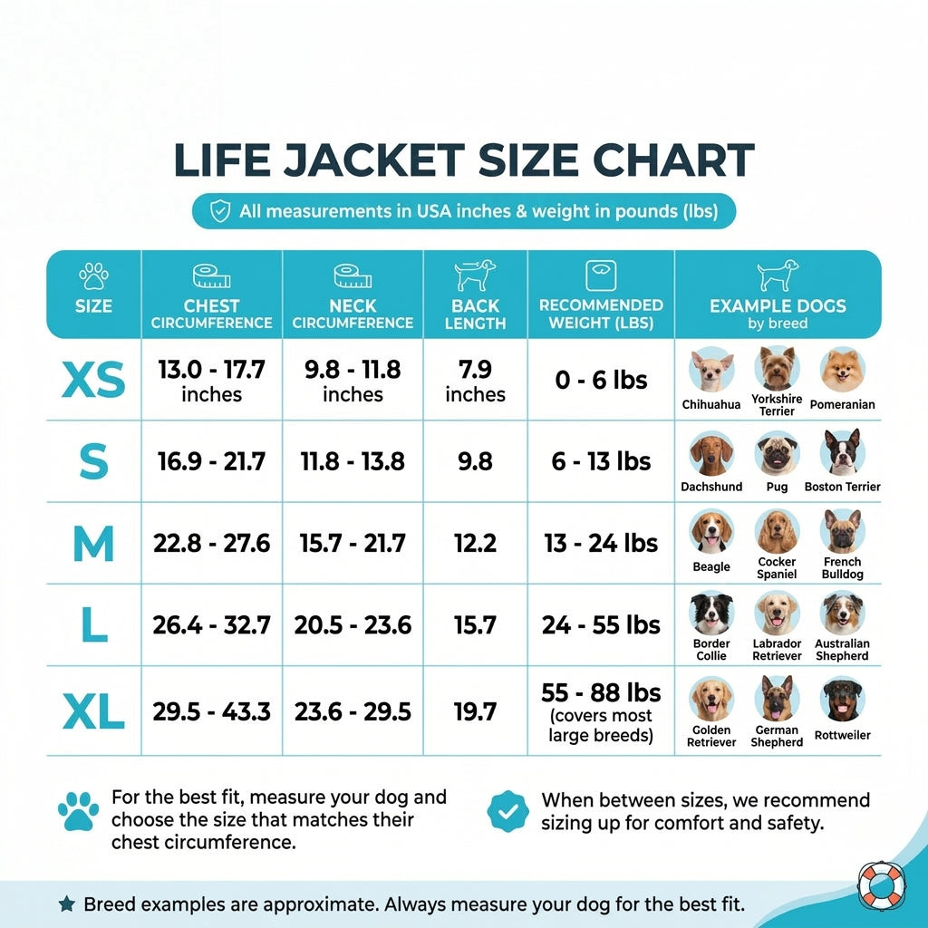 Dog Life Jacket with Padded Chin Float