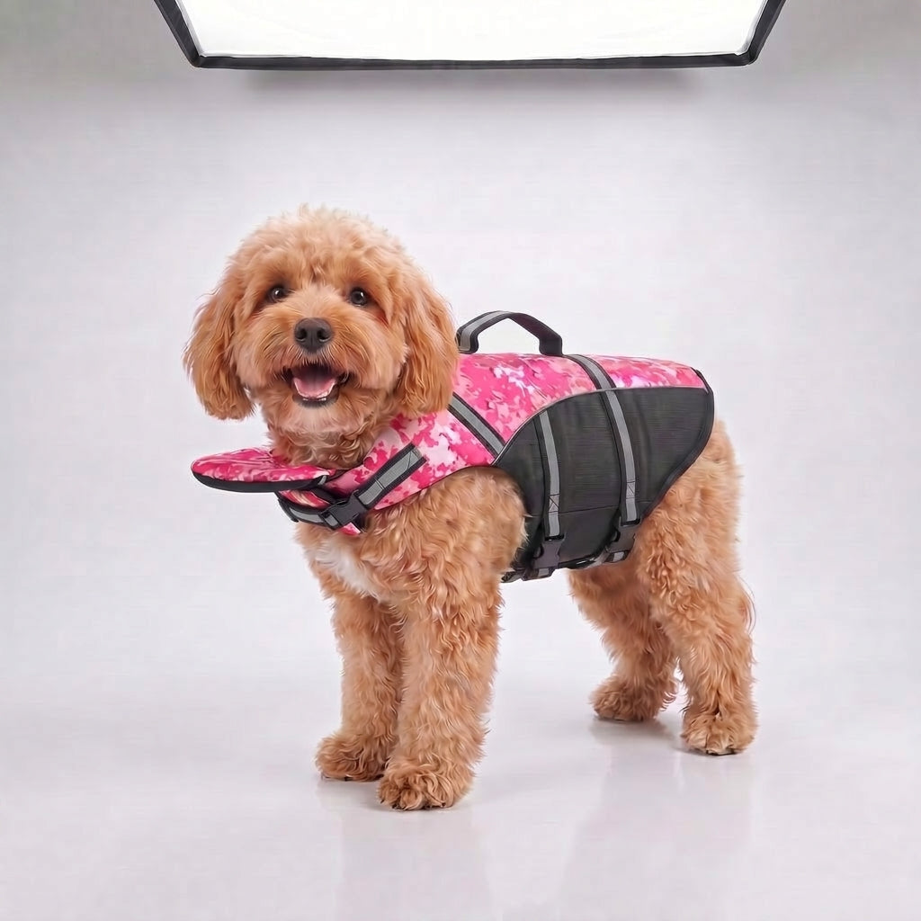 Dog Life Jacket with Padded Chin Float