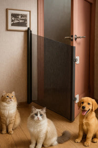 Retractable Mesh Pet Gate, No Drill Required