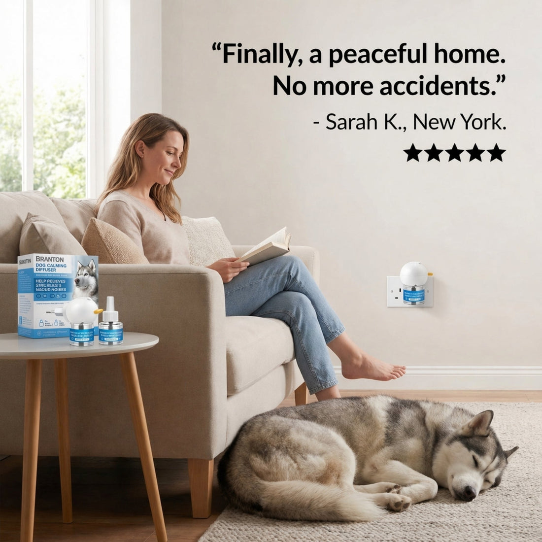 Dog Calming Diffuser for Indoor Marking and  Stress