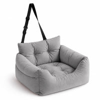 Dog Car Seat Bed with Secure Strap, Portable Pet Booster Seat for Small Dogs and Cats