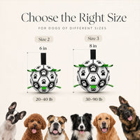Dog Soccer Ball Toy with Straps for Fetch, Tug and Outdoor Play – Interactive Dog Ball