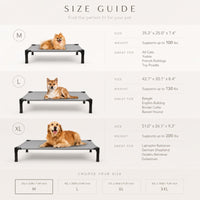 Elevated Cooling Dog and Cat Bed with Breathable Mesh and Metal Frame