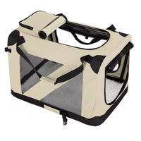 Foldable Dog and Cat Travel Crate & Soft-Sided Pet Carrier with Mesh Panels for Dogs and Cats