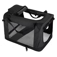 Foldable Dog and Cat Travel Crate & Soft-Sided Pet Carrier with Mesh Panels for Dogs and Cats
