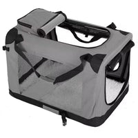 Foldable Dog and Cat Travel Crate & Soft-Sided Pet Carrier with Mesh Panels for Dogs and Cats