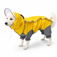 Full-Coverage Dog Raincoat with Hood and Leg Protection