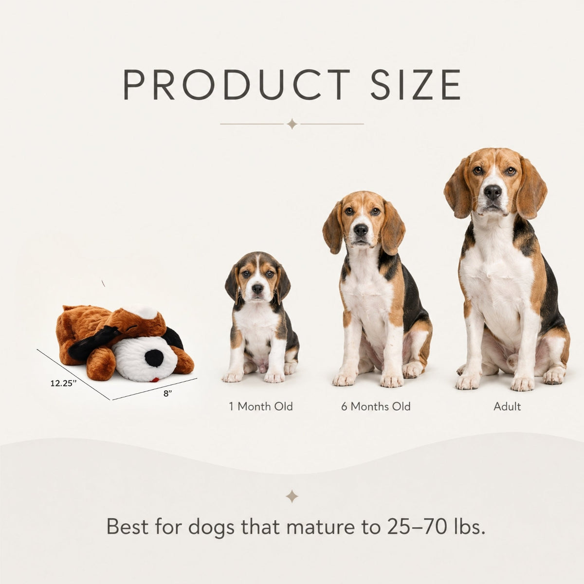 Heartbeat Plush Dog Toy for Puppies & Dogs – Soft Comfort Companion with Simulated Heartbeat for Relaxation & Sleep
