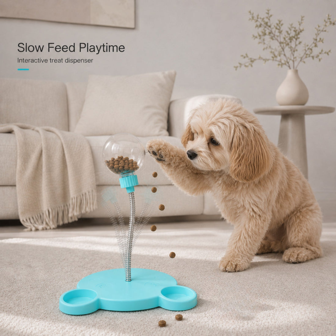 Interactive Pet Treat Dispenser Toy for Cats and Dogs