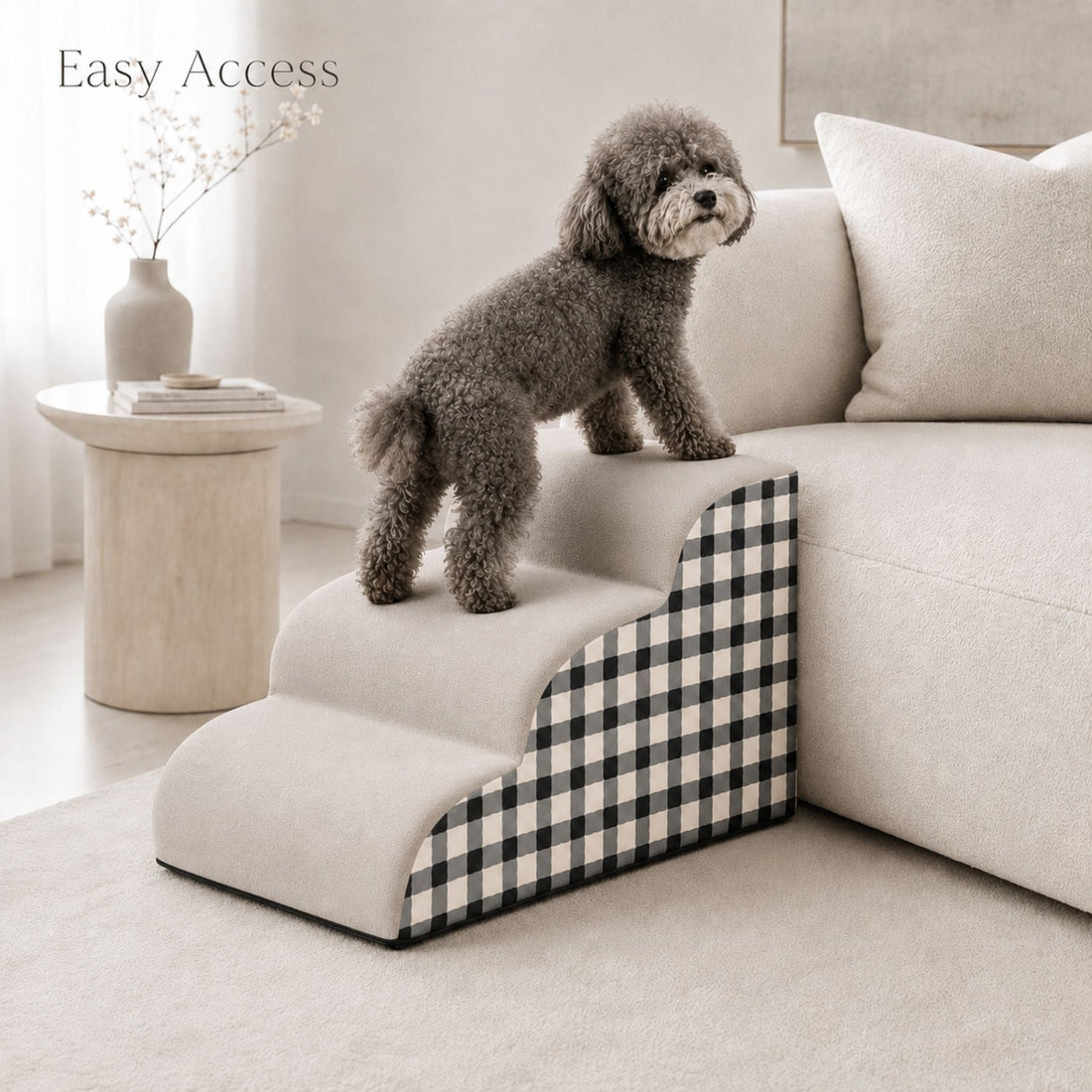 Pet Stairs for Dogs and Cats, Soft Foam Pet Steps for Sofa and Bed Access