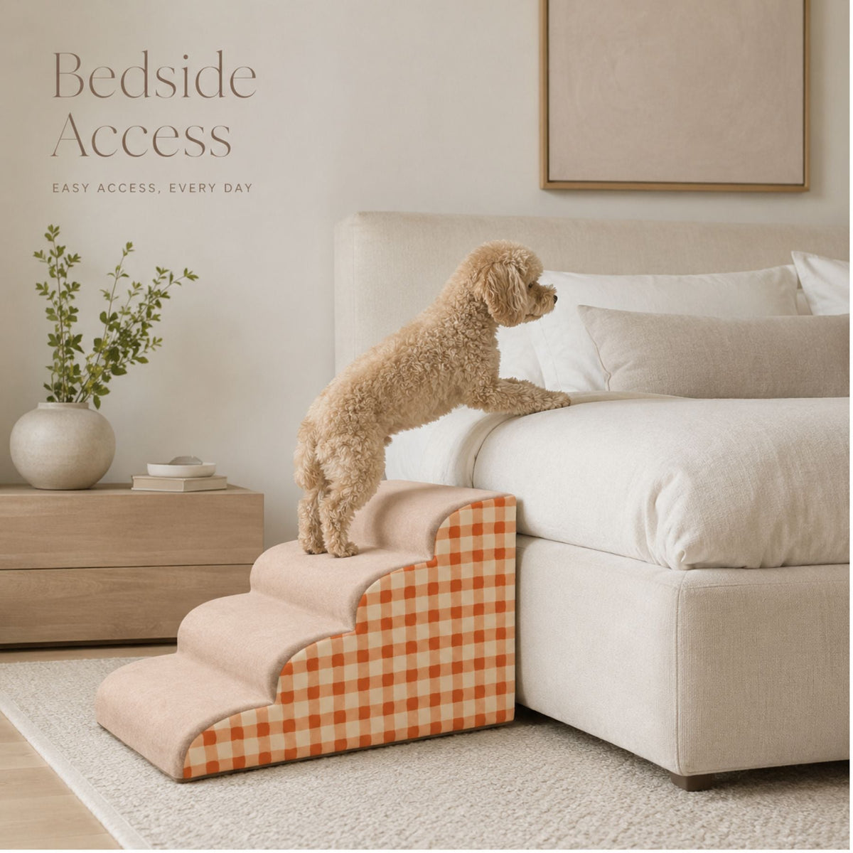 Pet Stairs for Dogs and Cats, Soft Foam Pet Steps for Sofa and Bed Access