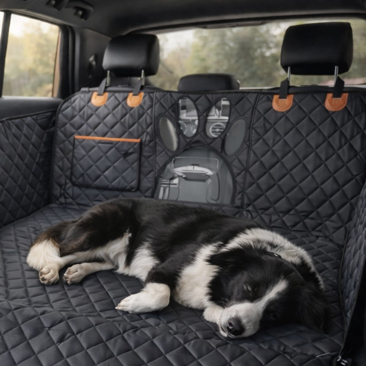 Quilted Dog Car Seat Cover Hammock for Back Seat