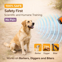 Rechargeable Ultrasonic Dog Training Device with LED Flashlight – Portable Anti Bark Deterrent
