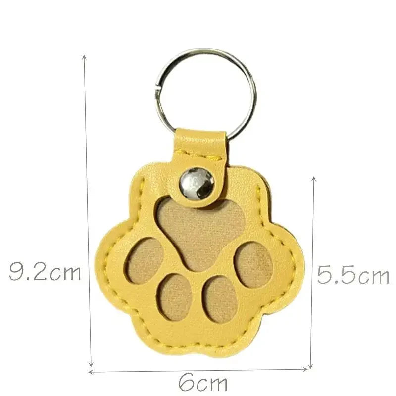 Cat Memorial Leather Hair Storage Keychain