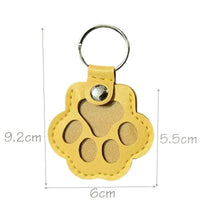 Cat Memorial Leather Hair Storage Keychain