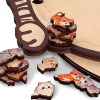 Cat or Dog Shaped Wooden Jigsaw Puzzle