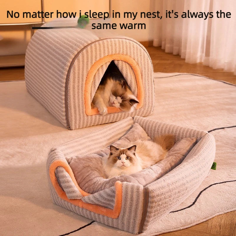 SnugNest Cozy Pet House Bed