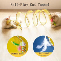 PounceCoil - Foldable S-Shape Interactive Cat Tunnel