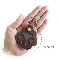 Cat Memorial Leather Hair Storage Keychain