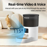 ROJECO Smart WiFi Automatic Pet Feeder 3L | App-Controlled Food Dispenser for Cats & Dogs