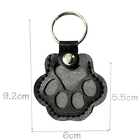 Cat Memorial Leather Hair Storage Keychain