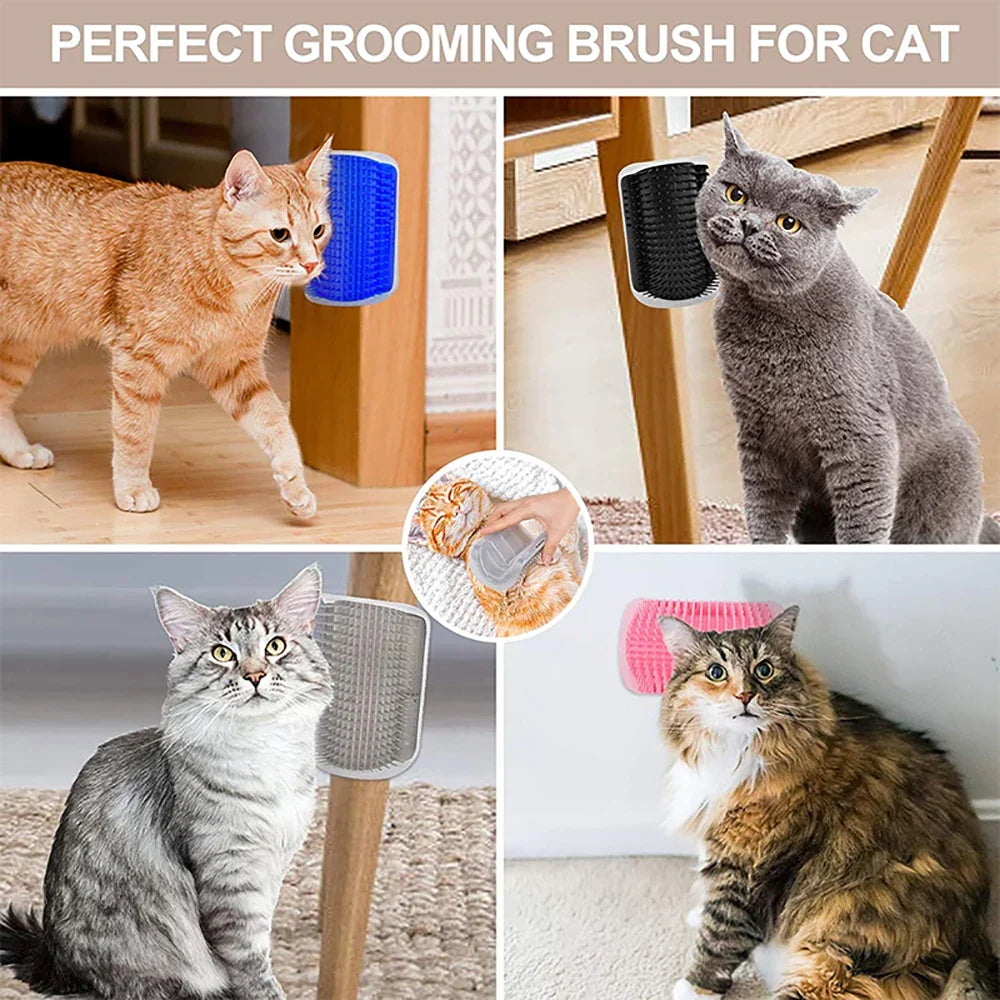 Cat Scratcher Massager & Grooming Brush - Pet Hair Comb