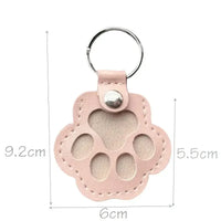 Cat Memorial Leather Hair Storage Keychain