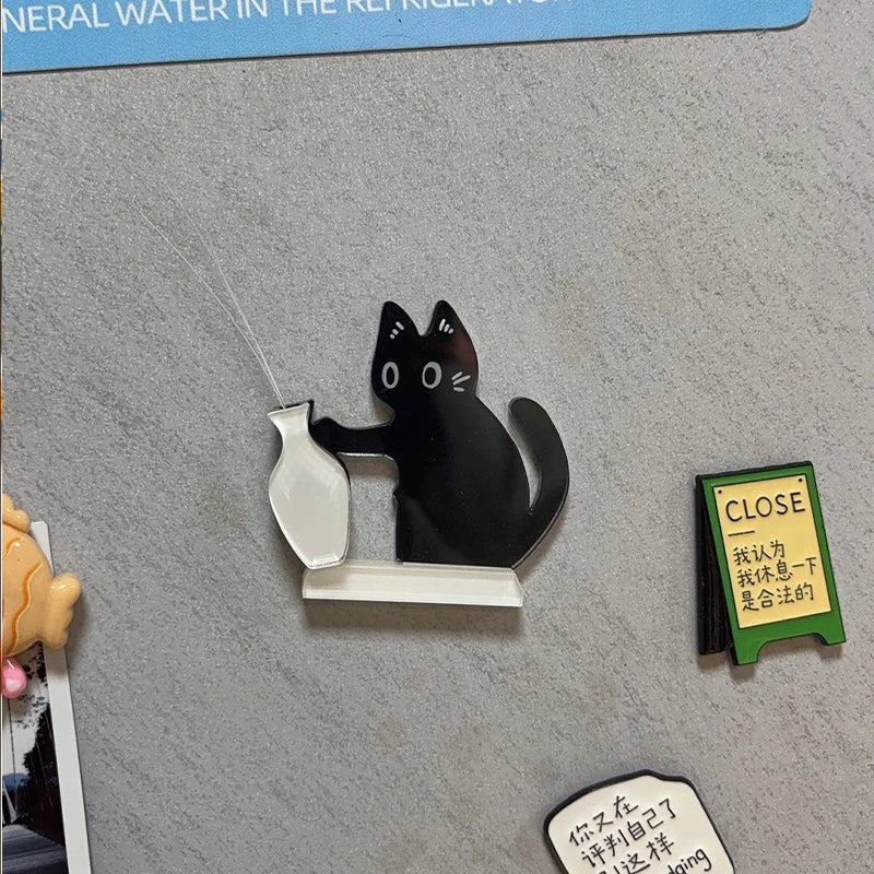 WhiskerKeeper Cat Vase Fridge Magnet
