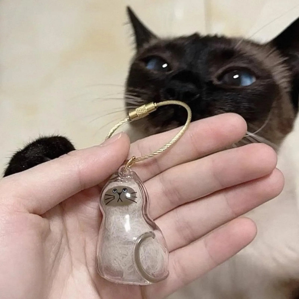 PurrCapsule Cat Hair Keepsake Keychain