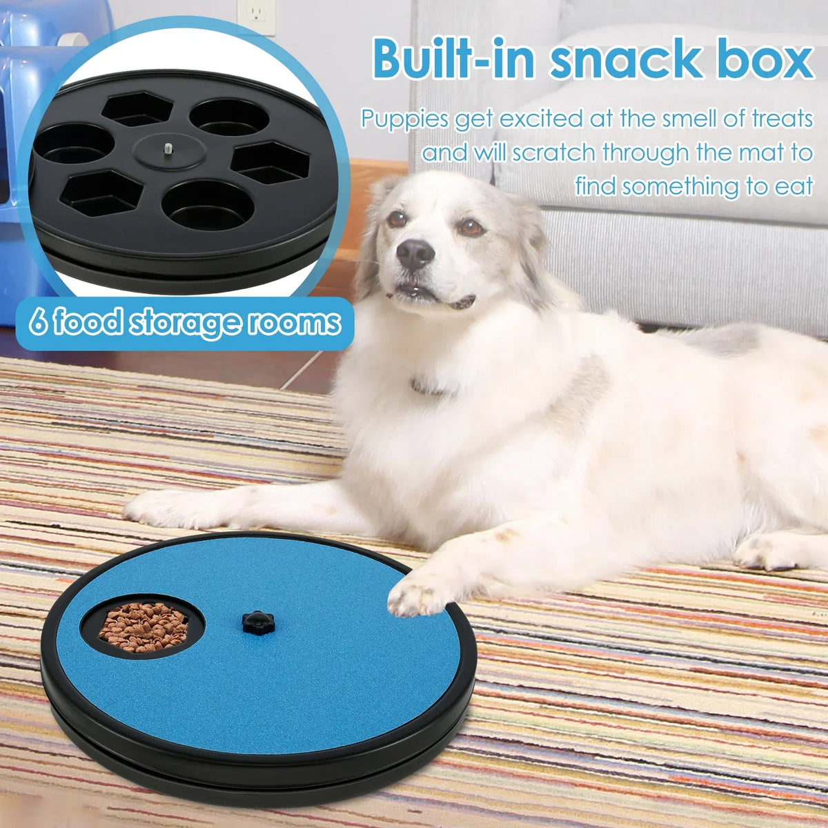 Rotating Pet Nail Scratcher & Treat Board for Dogs & Cats