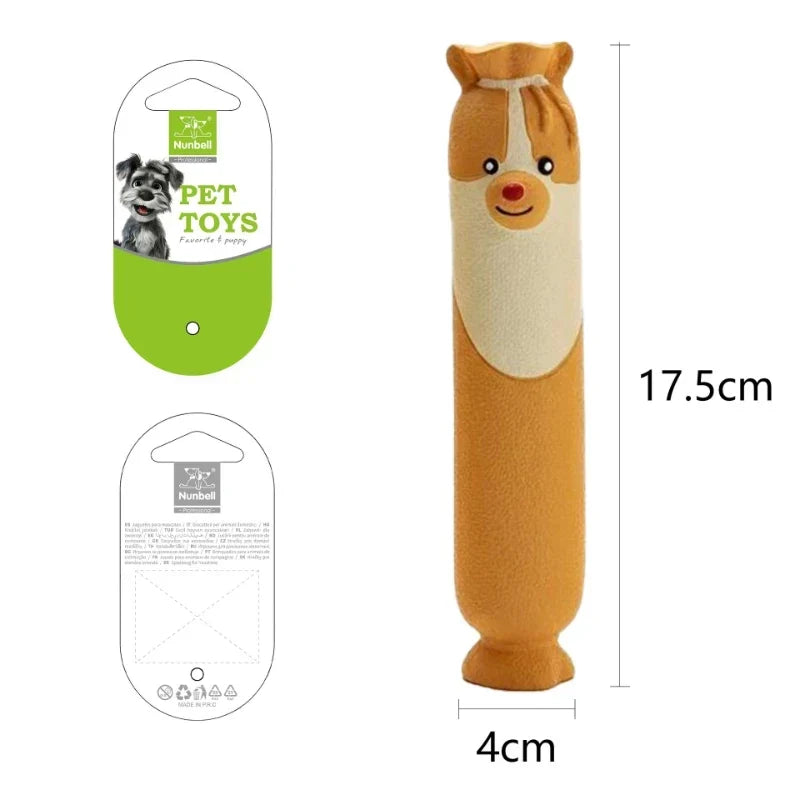 Sausage Squeak & Chew Dog Toy
