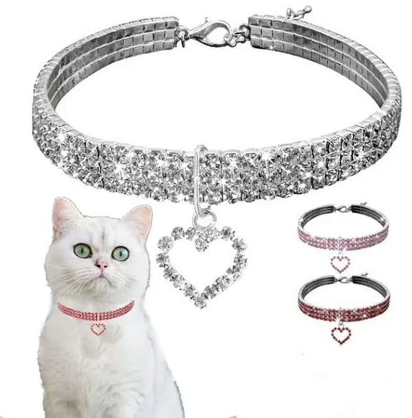 Elegant Rhinestone Pet Collar