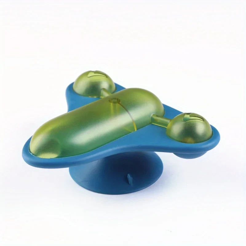 SpinChase Cat Teaser Toy – Spinning Aircraft Treat Dispenser for Cats