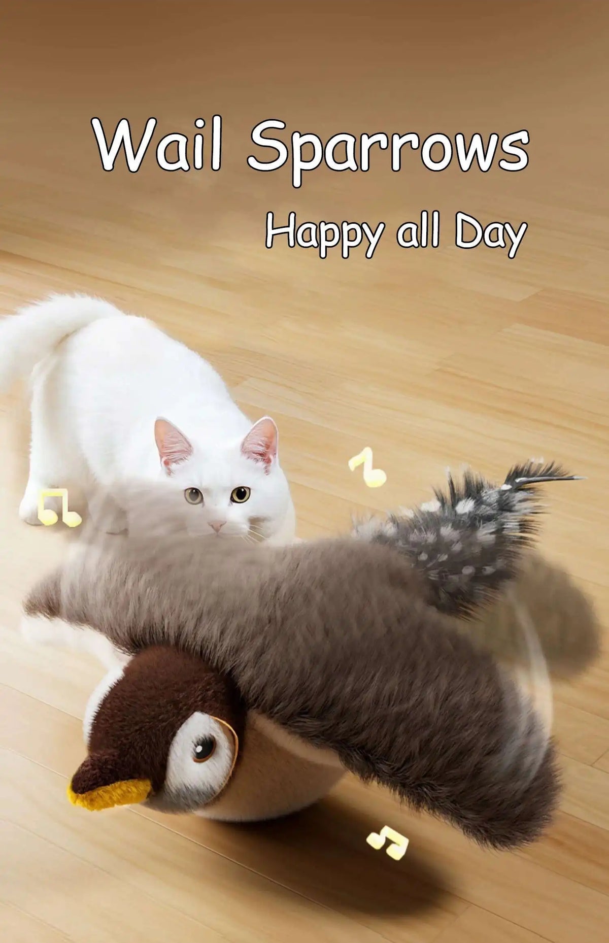 Interactive Dancing Sparrow Cat Toy