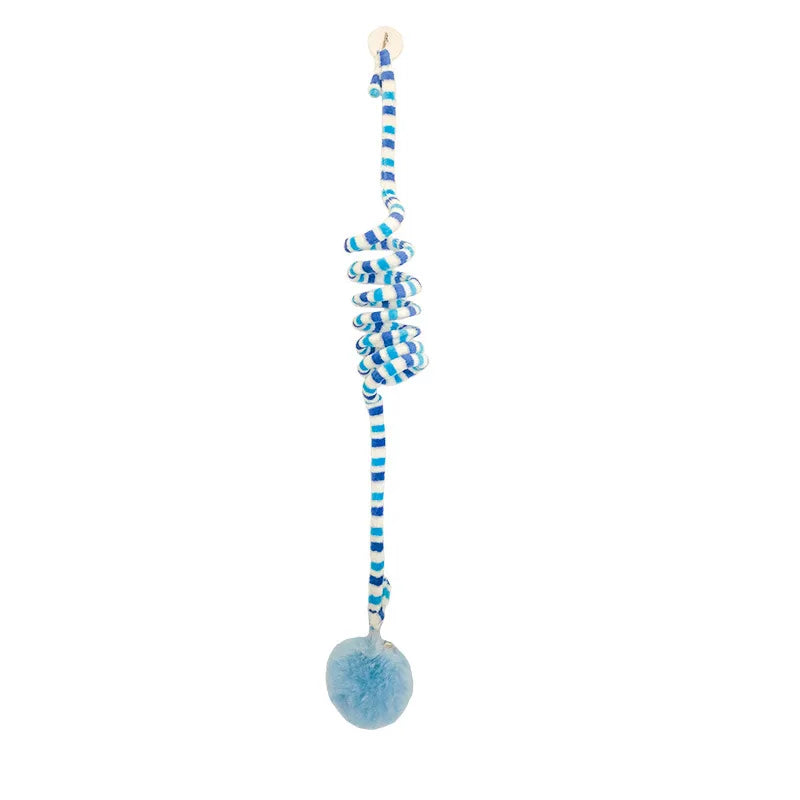 Self-Play String Toy for Kittens with Ball
