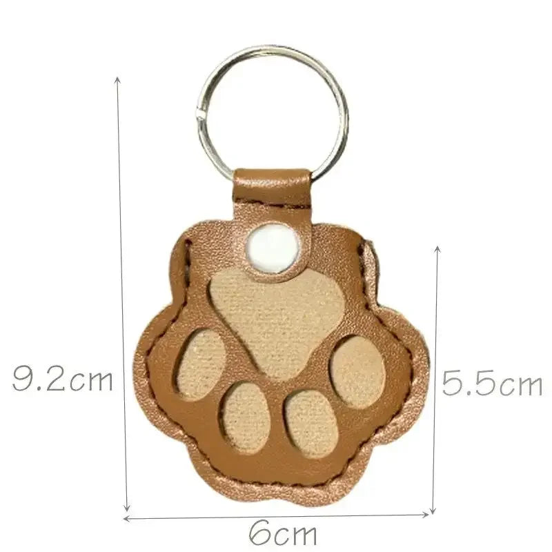 Cat Memorial Leather Hair Storage Keychain