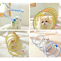 PounceCoil - Foldable S-Shape Interactive Cat Tunnel