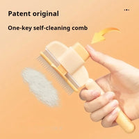 Self-Cleaning Grooming Comb – Pet Hair Remover for Cats & Dogs