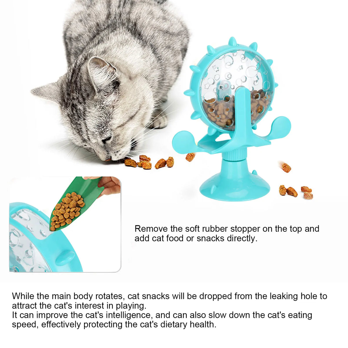 SpinTreat 360° Pet Food Windmill Puzzle Toy