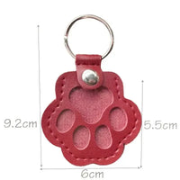 Cat Memorial Leather Hair Storage Keychain