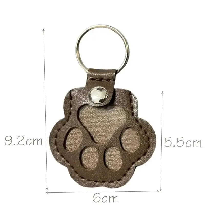 Cat Memorial Leather Hair Storage Keychain