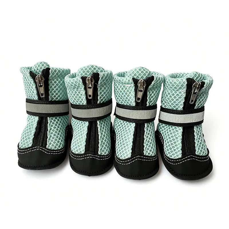 Breathable Mesh Dog Shoes with Anti-Slip Sole