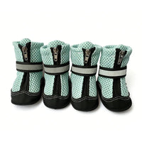 Breathable Mesh Dog Shoes with Anti-Slip Sole