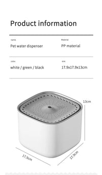 3L Pet Water Fountain - Automatic Circulating & Filtering USB Electric Cat Drinker